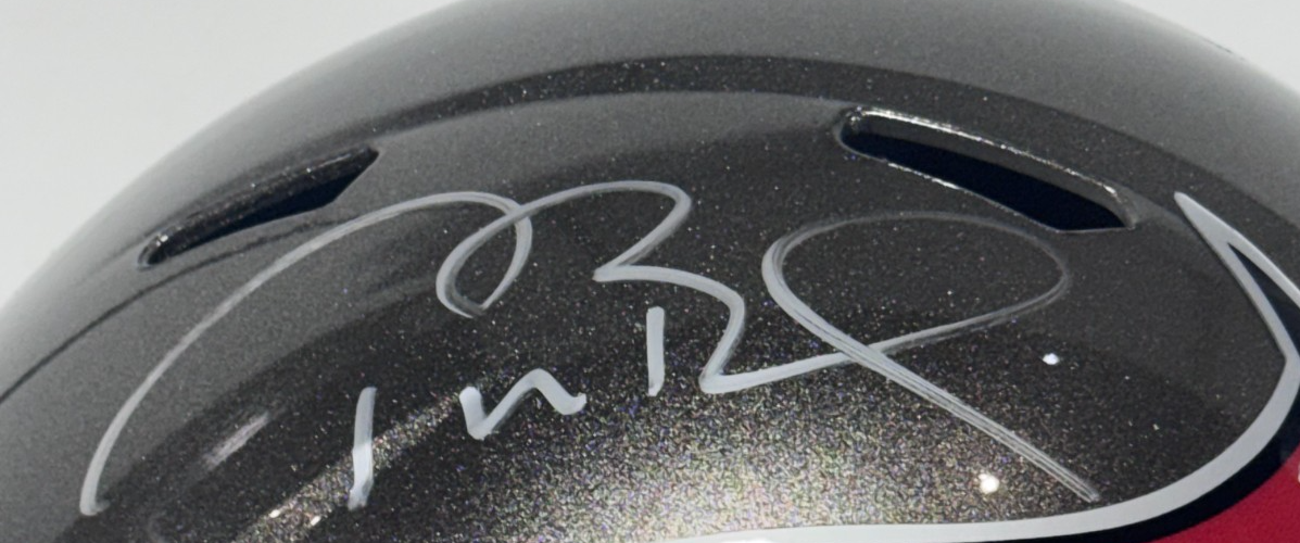 Tom Brady Signed TB Buccaneers Riddell Replica Helmet Auto Fanatics COA W/Case