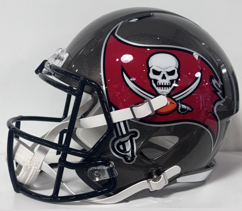 Tom Brady Signed TB Buccaneers Riddell Replica Helmet Auto Fanatics COA W/Case