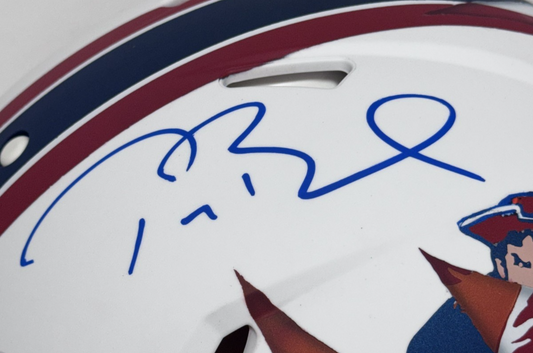 Tom Brady Signed 1/1 Patriots Buccaneers Authentic FS Helmet Auto Fanatics LOA