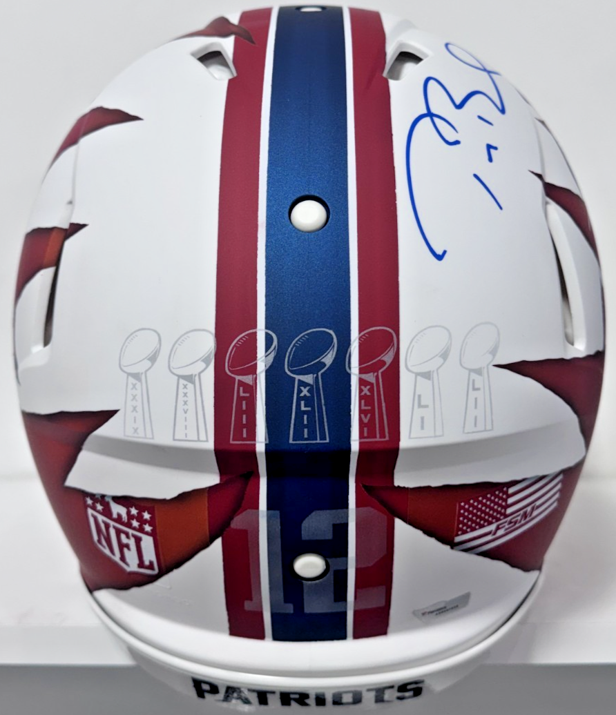 Tom Brady Signed 1/1 Patriots Buccaneers Authentic FS Helmet Auto Fanatics LOA