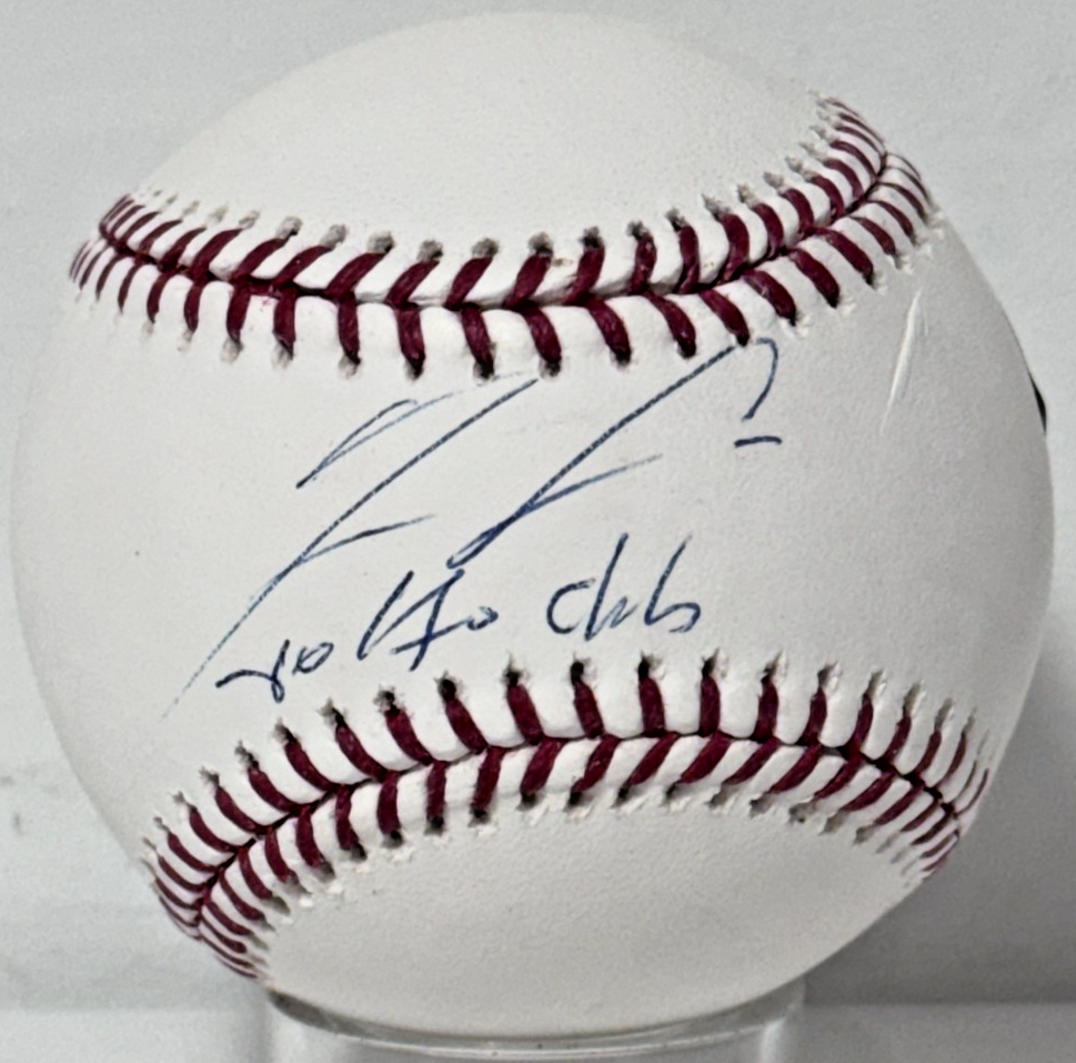 Ronald Acuna Jr Signed Official Baseball 40/70 Club Auto Fanatics W/Case Braves