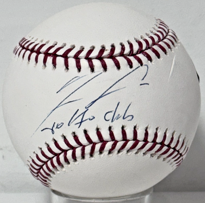 Ronald Acuna Jr Signed Official Baseball 40/70 Club Auto Fanatics W/Case Braves