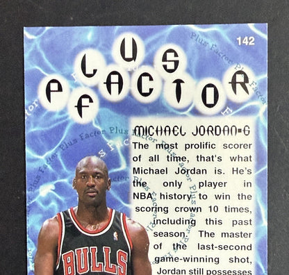 Michael Jordan 1998 Fleer Tradition Plus Factor #142 Bulls Mint Pack Fresh HOF