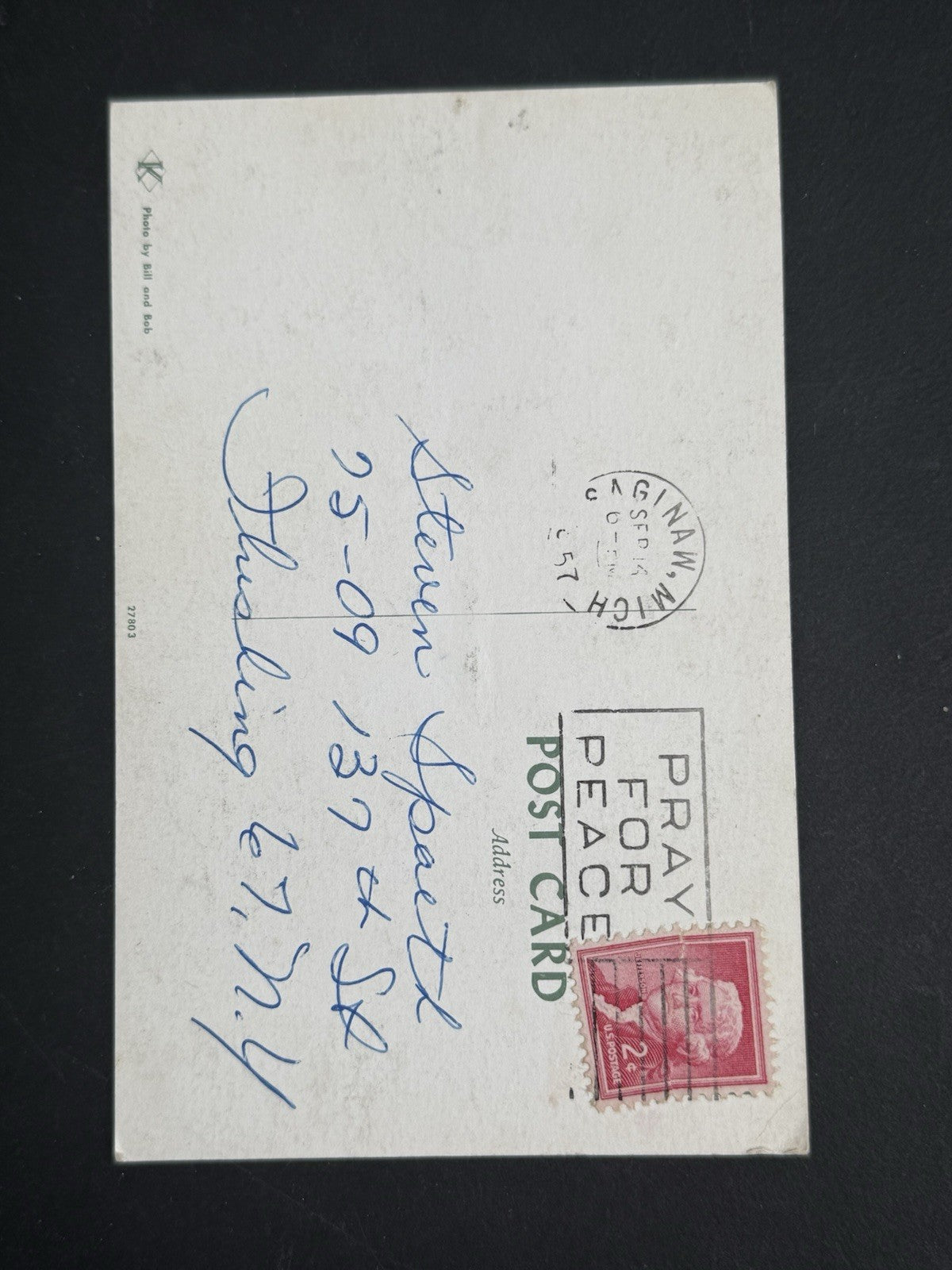 1955 BILL & BOB'S  MILWAUKEE BRAVES  GLOSSY POSTCARD BOB BUHL  POSTMARKED 1957