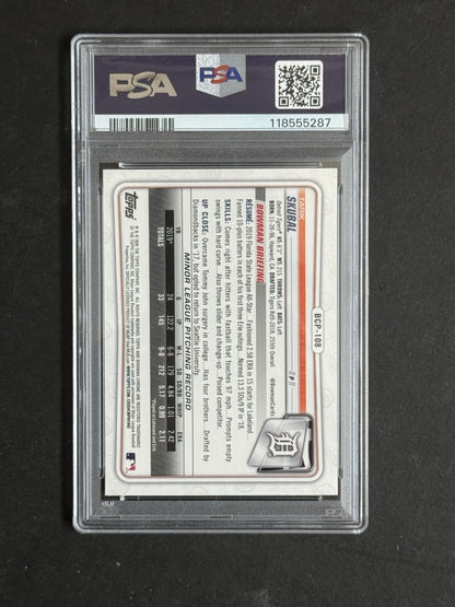 2020 Bowman Chrome Sapphire Tarik Skubal 1st Bowman BCP 108 Tigers Dodgers Psa 9