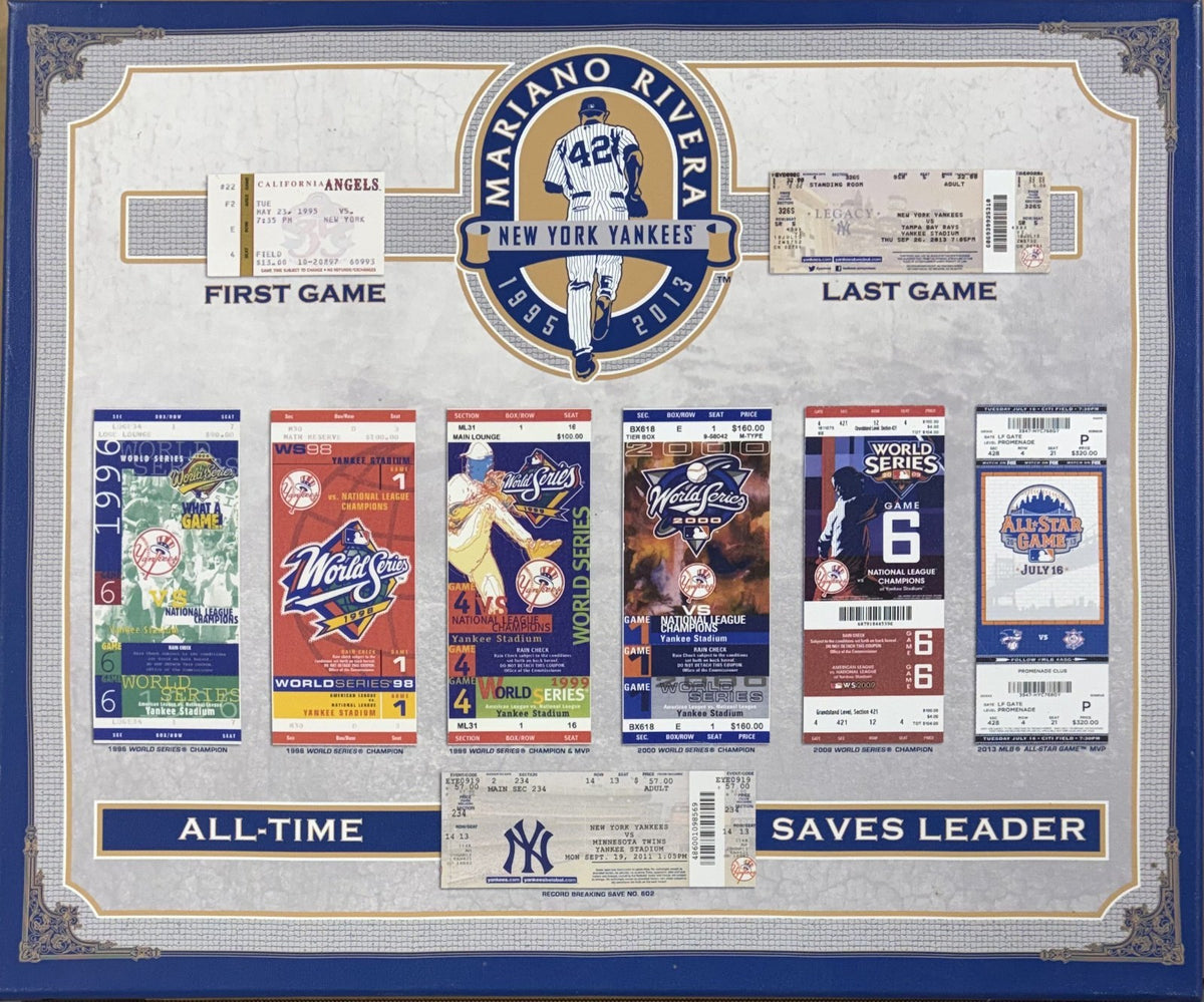 Mariano Rivera Yankees Thats My Ticket Career Collage Canvas 2013 Final Season