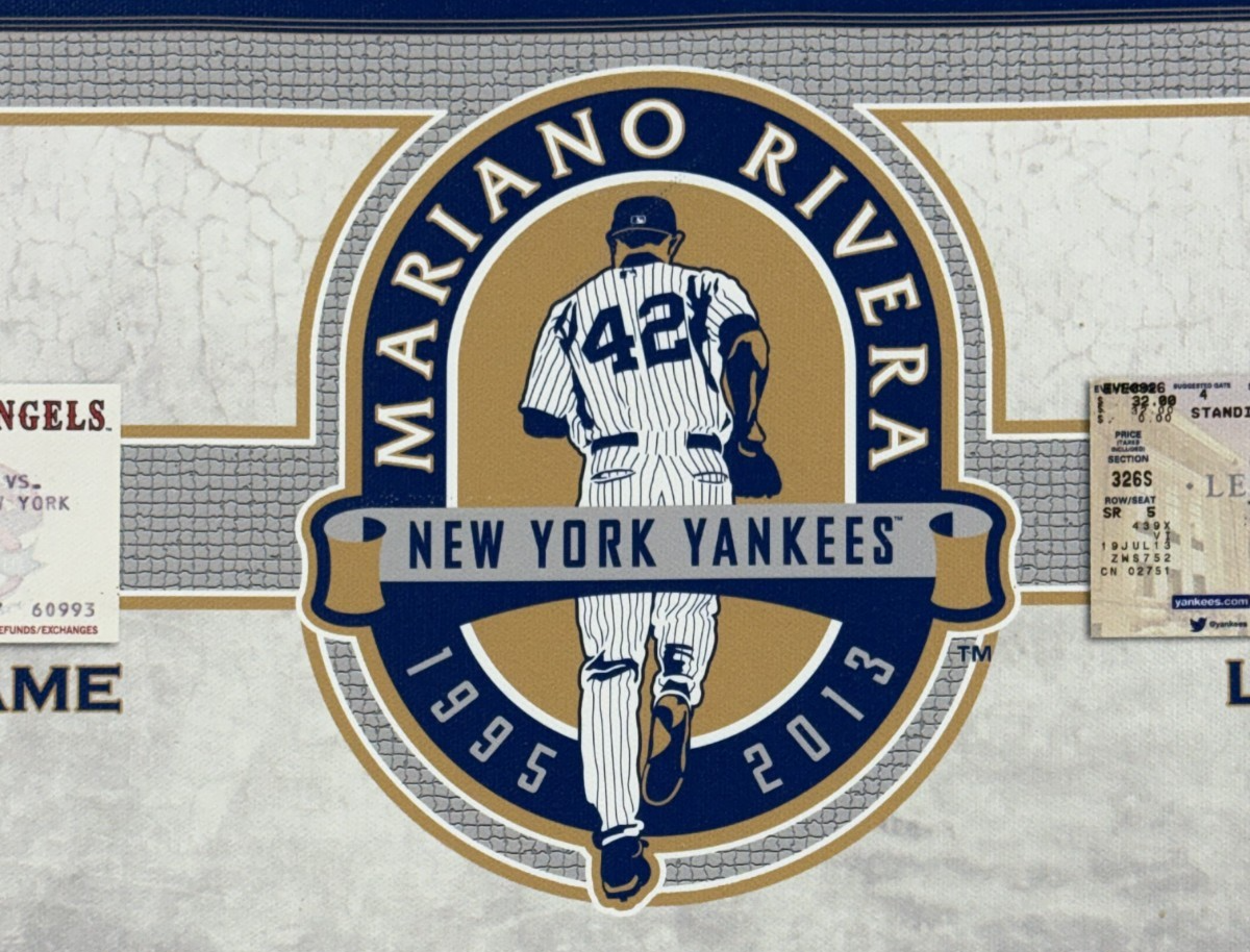 Mariano Rivera Yankees Thats My Ticket Career Collage Canvas 2013 Final Season