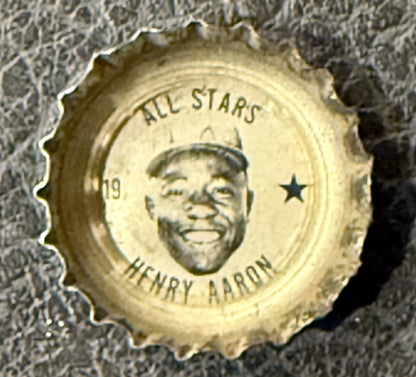1967 Coca-Cola Bottle Cap Han Aaron #N19 All Stars Atlanta Braves Coke HOF