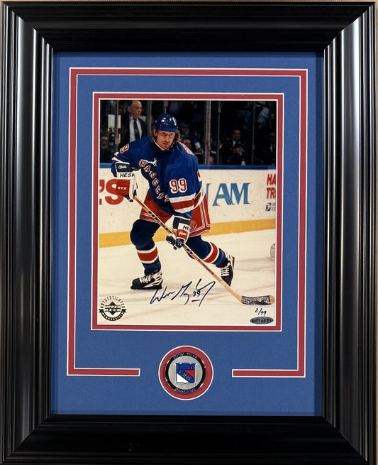 Wayne Gretzky Signed 8x10 Photo Framed LE 2/99 NY Rangers Auto HOF UDA COA