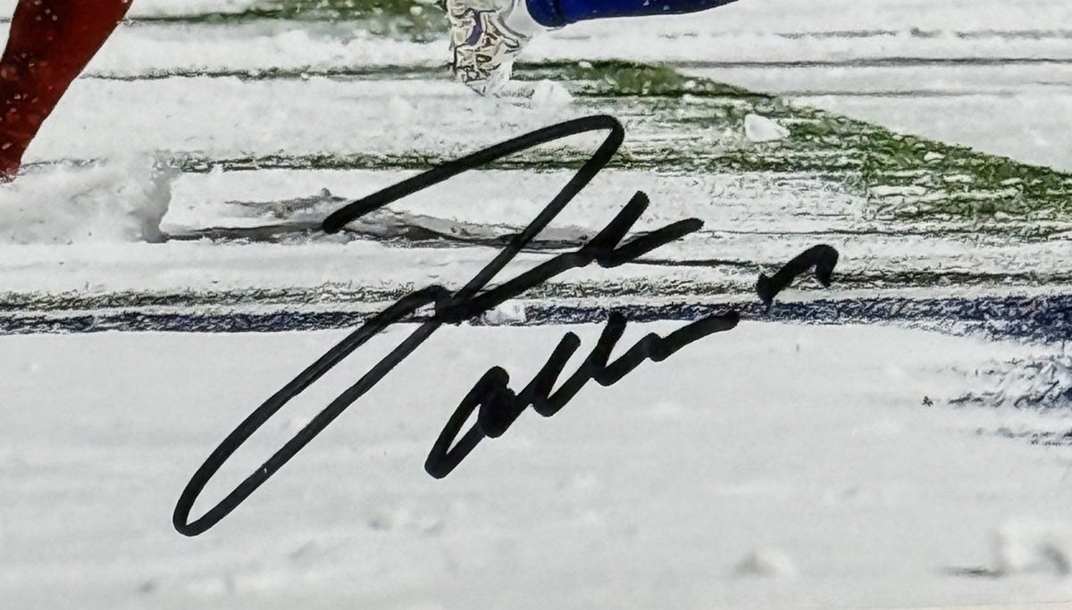 Josh Allen Signed 8x10 Framed Dive Photo Buffalo Bills Auto MVP Fanatics COA