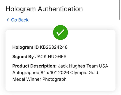 Jack Hughes Signed Team USA 8x10 Photo Framed Auto Fanatics COA NJ Devils