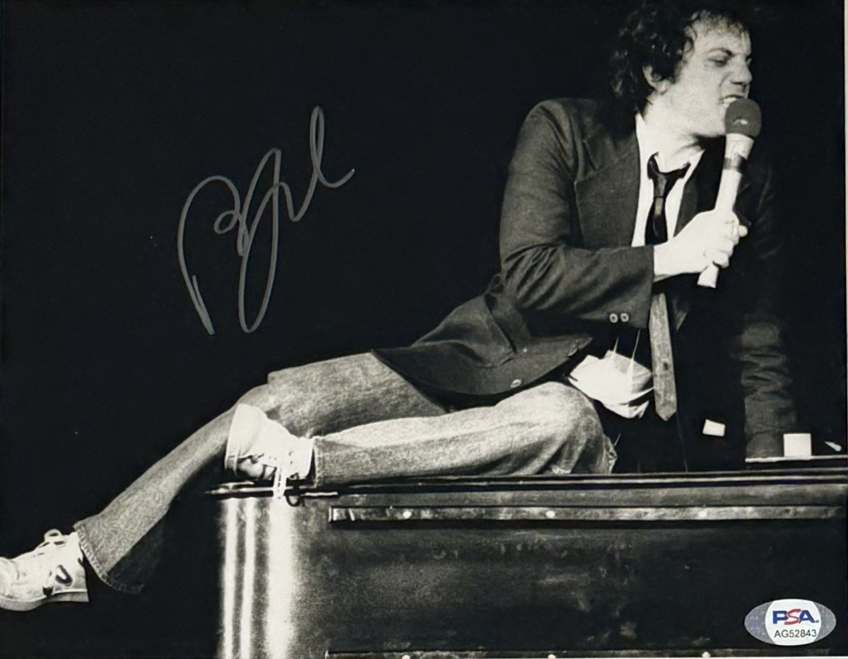 Billy Joel Signed 8x10 Photo Framed Auto The Piano Man Suede Matting PSA COA