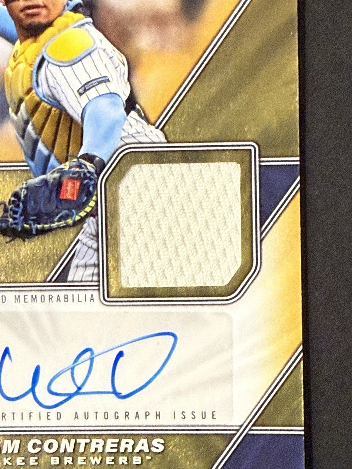 Topps 2026 Series 1 William Contreras Patch Jersey Materials Gold / 50 Brewers