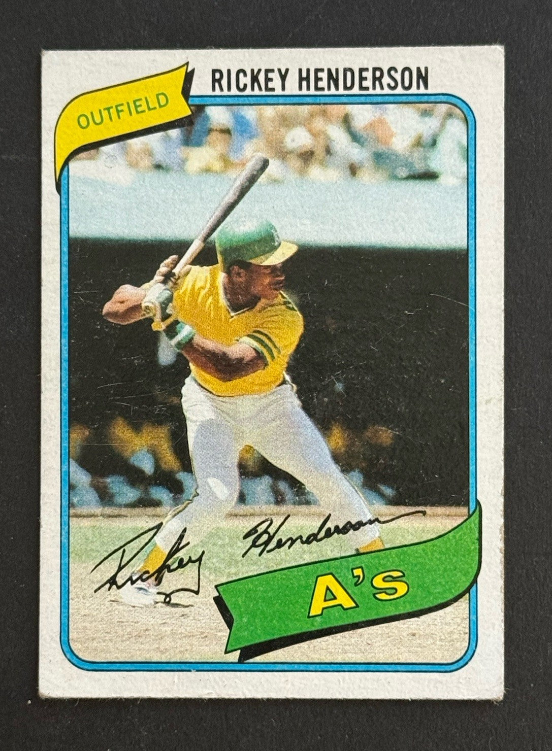 1980 TOPPS #482 RICKY HENDERSON ROOKIE CARD OAKLAND A'S Nice Rc HOF