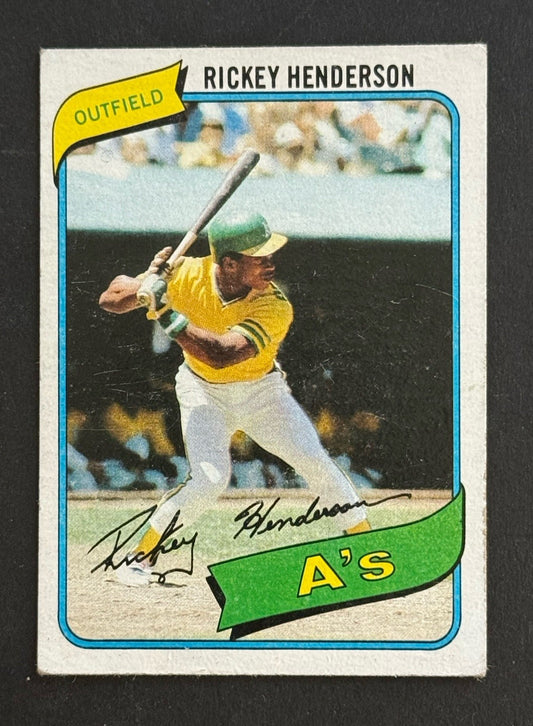 1980 TOPPS #482 RICKY HENDERSON ROOKIE CARD OAKLAND A'S Nice Rc HOF