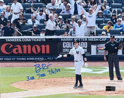 Ben Rice Signed 8x10 Framed Photo Yankees 3 HR 7 RBI Game Mint Auto Steiner COA