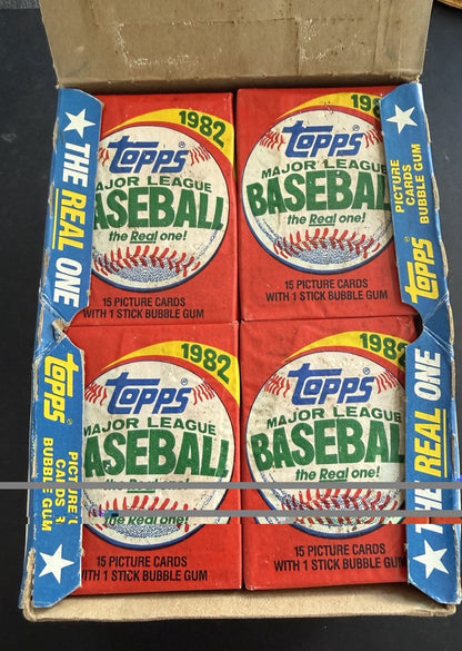 1982 Topps Baseball Wax Box 36 Packs Super Nice From A Case Cal Ripken RC Rookie