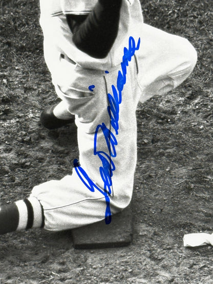 Ted Williams HOF Signed 16x20 On Deck Photo Red Sox Auto Green Diamond Holo