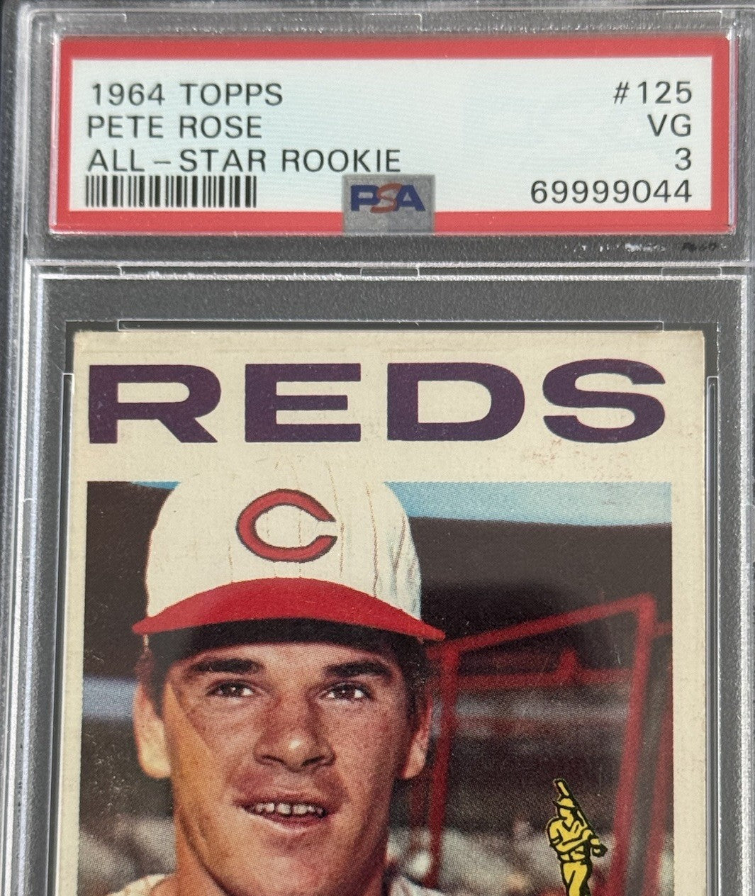 1964 Pete Rose HOF. Topps #125 AS. PSA 3 Rookie Cup 1st Card Alone Looks Nicer