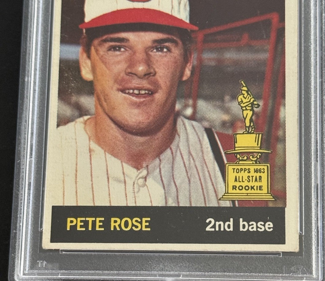 1964 Pete Rose HOF. Topps #125 AS. PSA 3 Rookie Cup 1st Card Alone Looks Nicer