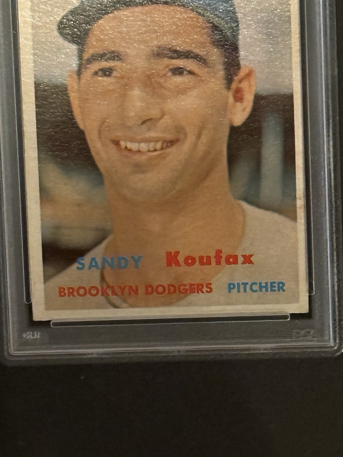 SANDY KOUFAX 1957 TOPPS #302 PSA 3.5 FRESHLY GRADED GORGEOUS CLEAN HOF DODGERS