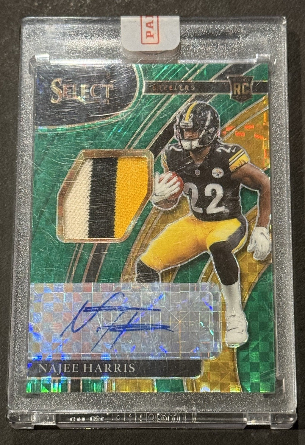 NAJEE HARRIS 2021 SELECT rookie patch Mint auto Rpa 5/5 Steelers Giants Rc