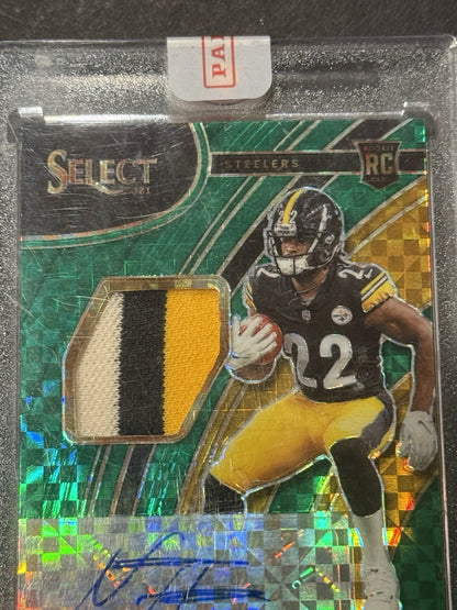 NAJEE HARRIS 2021 SELECT rookie patch Mint auto Rpa 5/5 Steelers Giants Rc