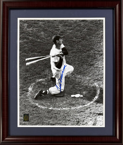 Ted Williams Signed 16x20 On Deck Photo Framed Red Sox Auto Green Diamond Holo