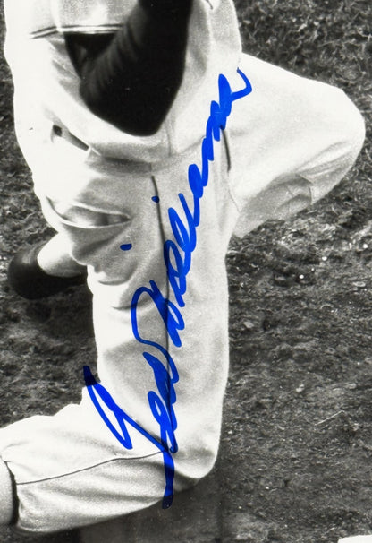 Ted Williams Signed 16x20 On Deck Photo Framed Red Sox Auto Green Diamond Holo