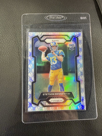 2023 Panini Prizm Stetson Bennett White Knight 358 Rookie 3/3 Mint Rams Georgia