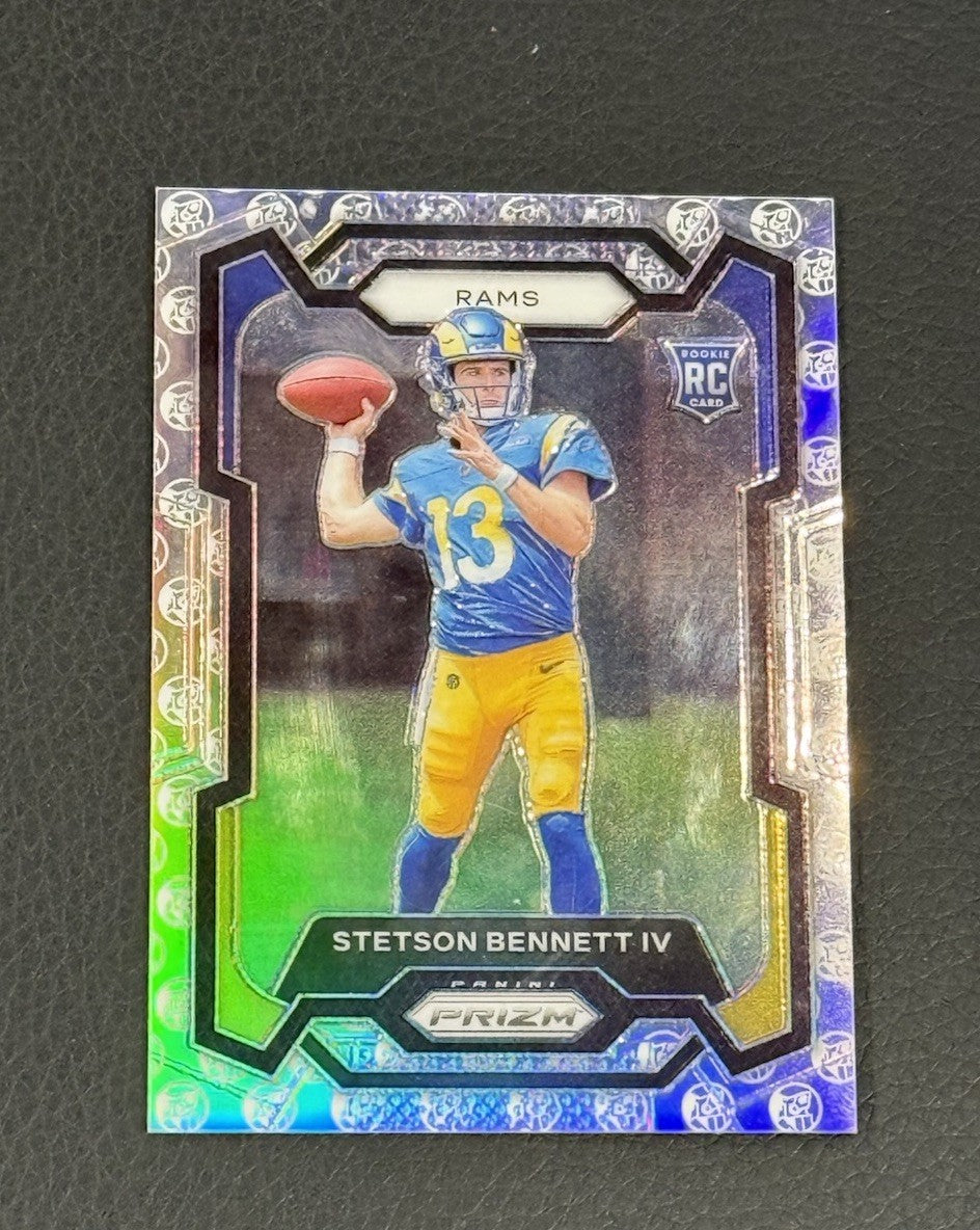 2023 Panini Prizm Stetson Bennett White Knight 358 Rookie 3/3 Mint Rams Georgia