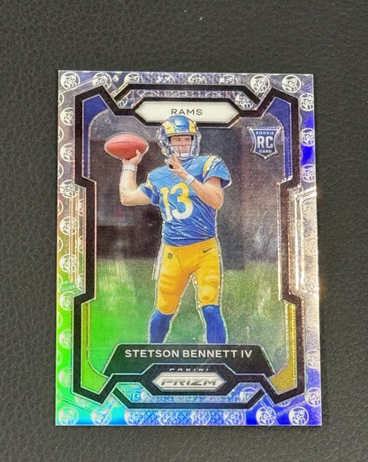2023 Panini Prizm Stetson Bennett White Knight 358 Rookie 3/3 Mint Rams Georgia