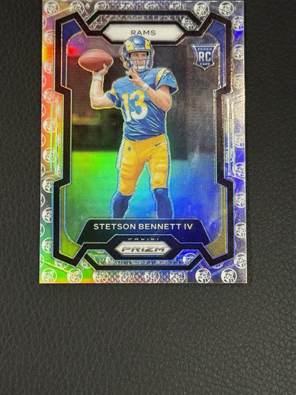 2023 Panini Prizm Stetson Bennett White Knight 358 Rookie 3/3 Mint Rams Georgia