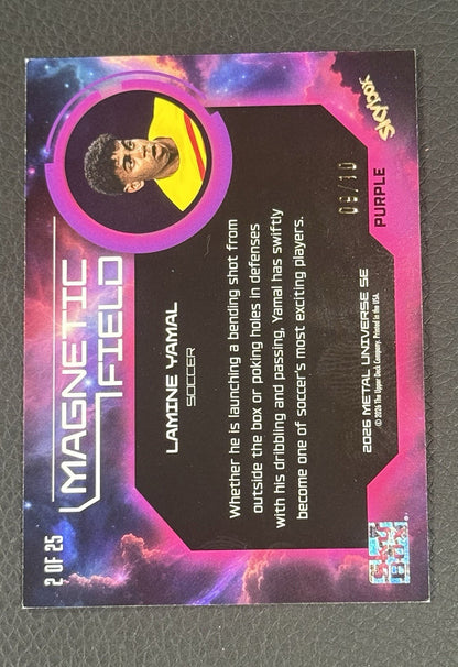 2026 UD Metal Universe Lamine Yamal MAGNETIC FIELD Purple  9/10 Rare World Cup