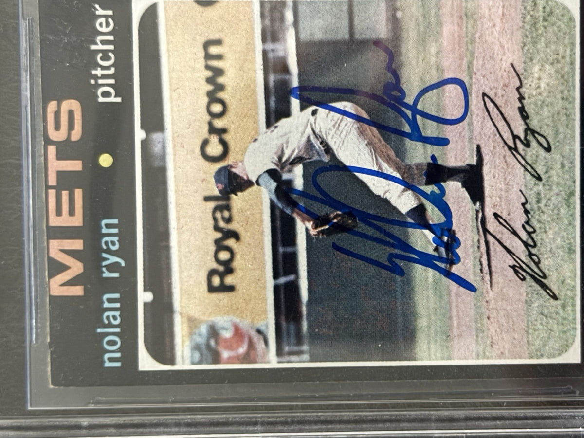 Nolan Ryan Signed 1971 Topps #513 Nice Auto BAS Mets Rangers Angels Astros HOF