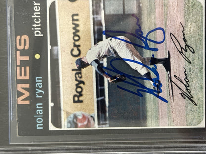 Nolan Ryan Signed 1971 Topps #513 Nice Auto BAS Mets Rangers Angels Astros HOF