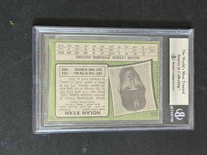 Nolan Ryan Signed 1971 Topps #513 Nice Auto BAS Mets Rangers Angels Astros HOF