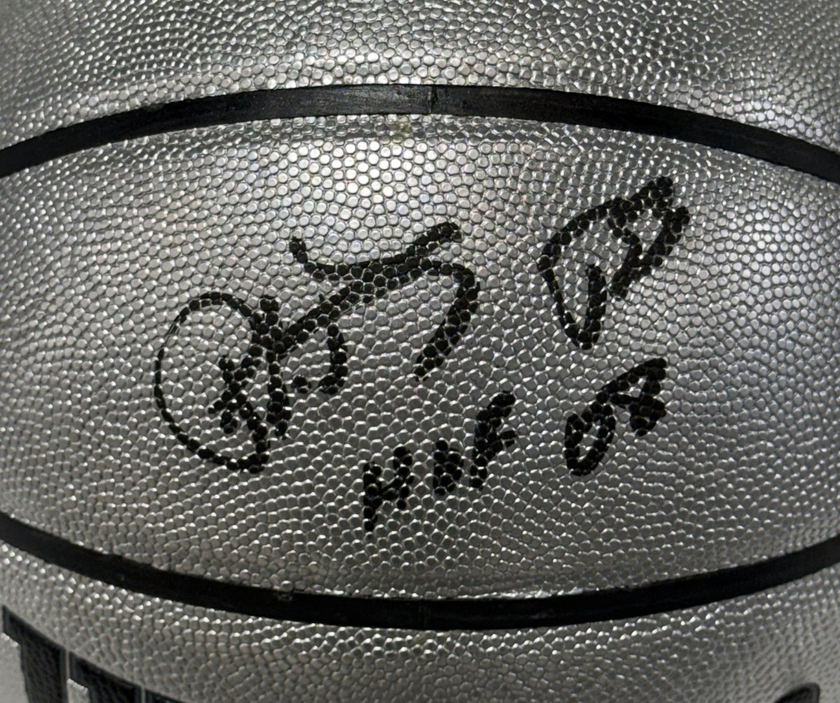 Patrick Ewing NY Knicks #33 Signed Wilson Platinum Basketball HOF Auto Steiner