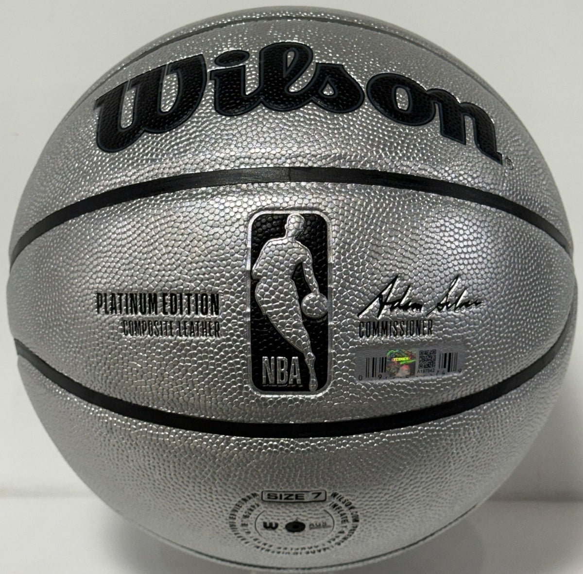 Patrick Ewing NY Knicks #33 Signed Wilson Platinum Basketball HOF Auto Steiner