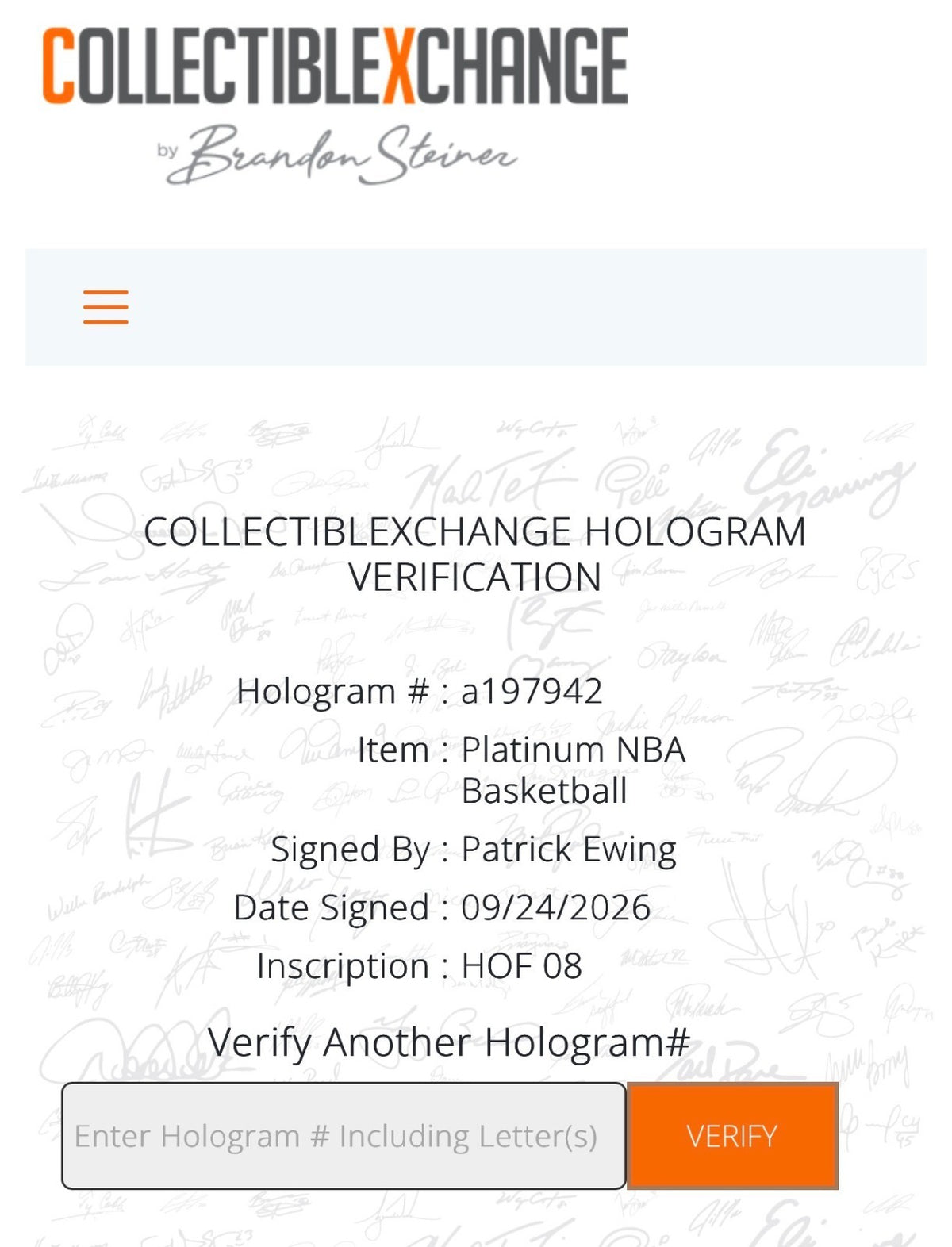 Patrick Ewing NY Knicks #33 Signed Wilson Platinum Basketball HOF Auto Steiner