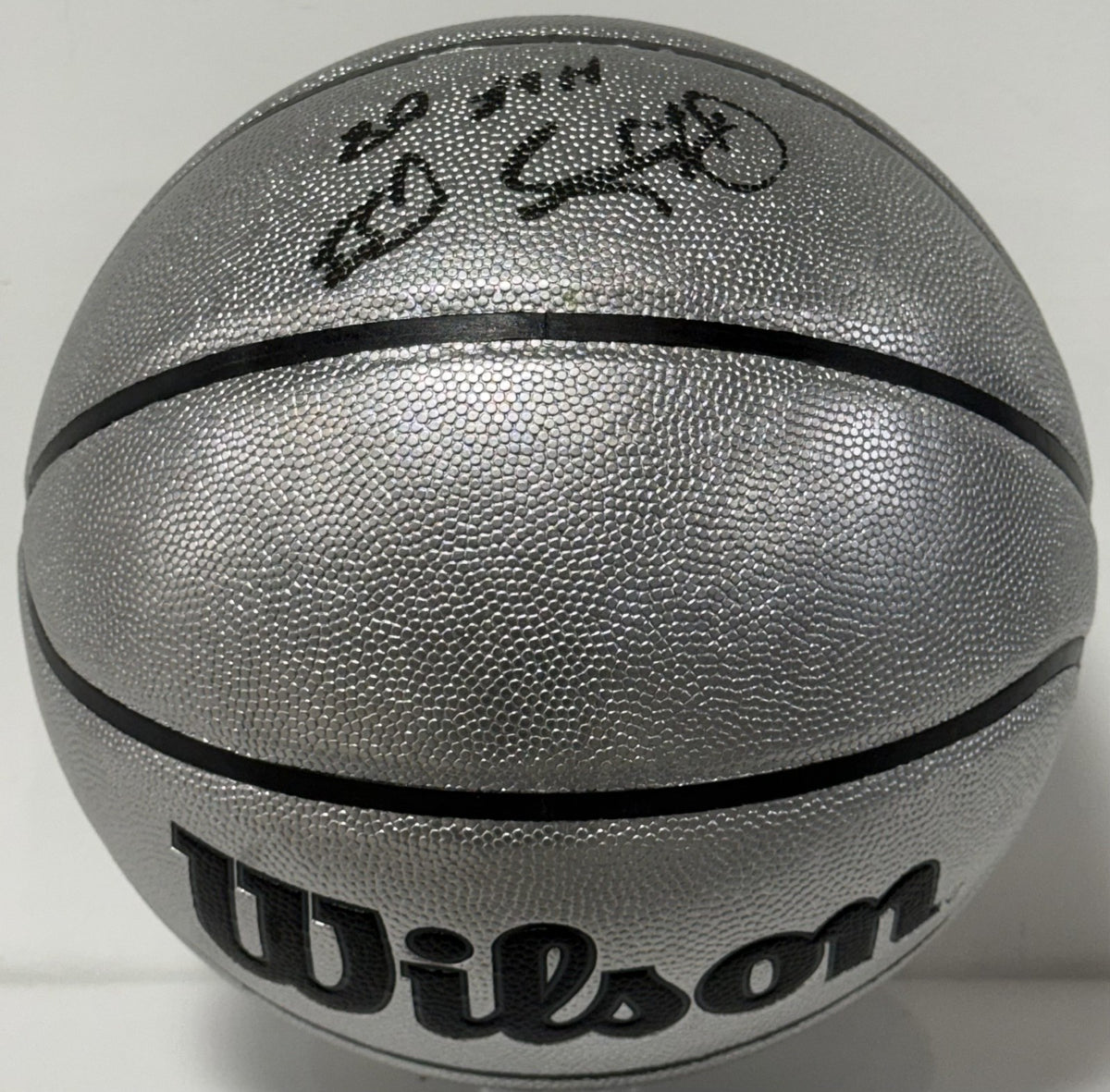 Patrick Ewing NY Knicks #33 Signed Wilson Platinum Basketball HOF Auto Steiner