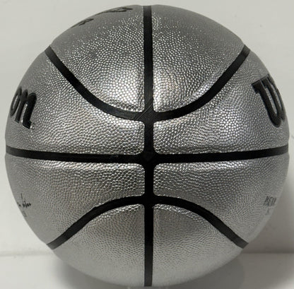 Patrick Ewing NY Knicks #33 Signed Wilson Platinum Basketball HOF Auto Steiner