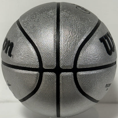 Patrick Ewing NY Knicks #33 Signed Wilson Platinum Basketball HOF Auto Steiner