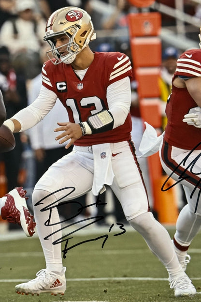 Brock Purdy Deebo Samuel McCaffrey Signed 16x20 Framed Photo 49ers Auto Fanatics