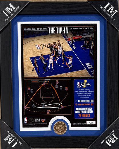 OG Anunoby Tip 2026 NBA Finals Knicks Photo Framed Drawn Play Highland Mint Coin