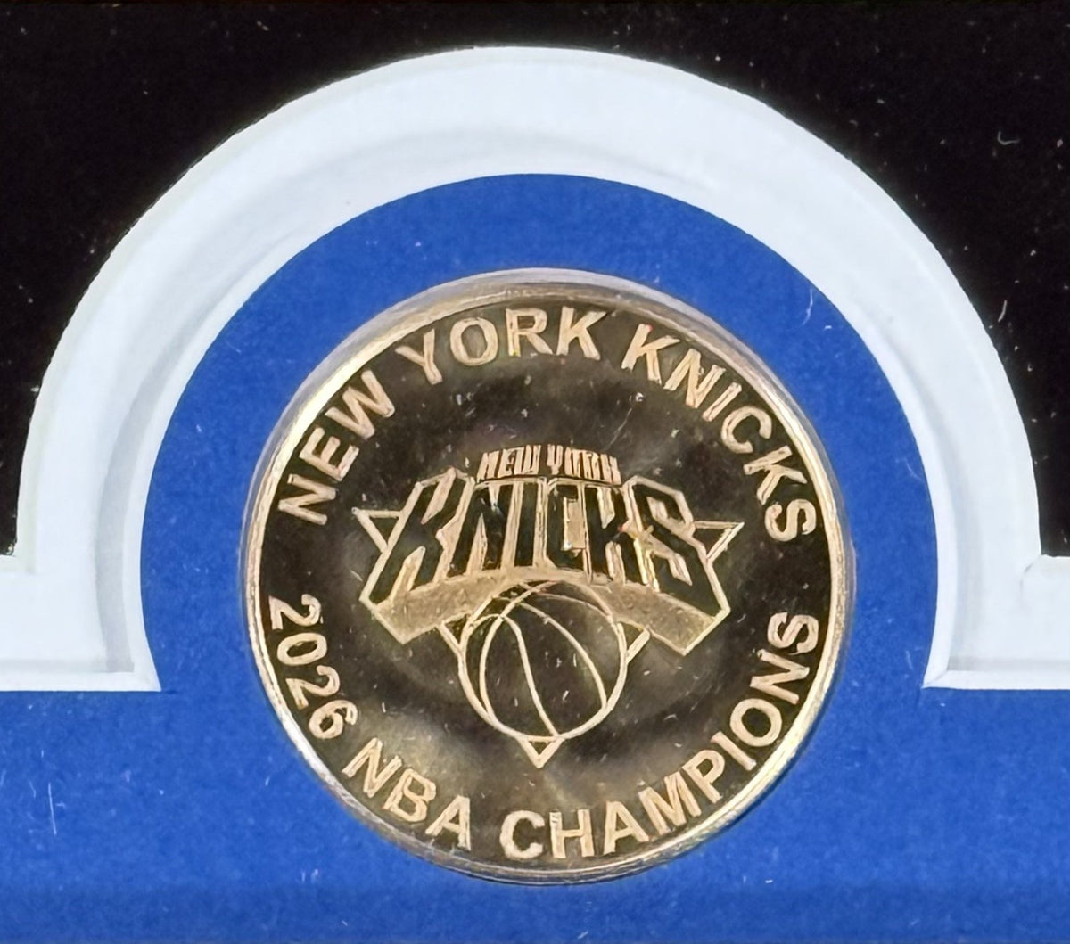 OG Anunoby Tip 2026 NBA Finals Knicks Photo Framed Drawn Play Highland Mint Coin