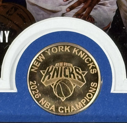 NY Knicks 2026 NBA Champions Banner Bronze Coin Highland Mint Brunson OG KAT
