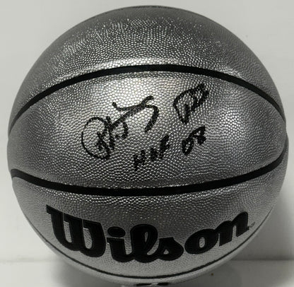 Patrick Ewing NY Knicks #33 Signed Wilson Platinum Basketball HOF Auto Steiner