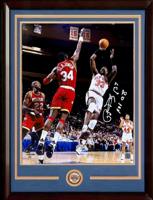 Patrick Ewing Knicks 33 Signed 16x20 Highland Mint Framed Photo HOF Auto Steiner