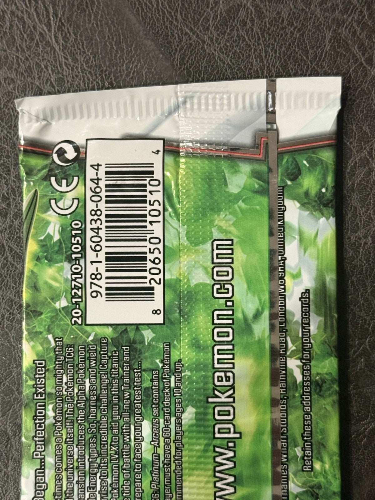 Pokémon TCG Platinum Arceus Factory Sealed Booster Pack Rare Weighed 18.75